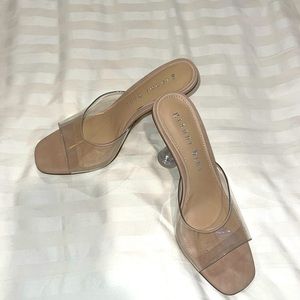 Gianni Bini clear peep toe heels